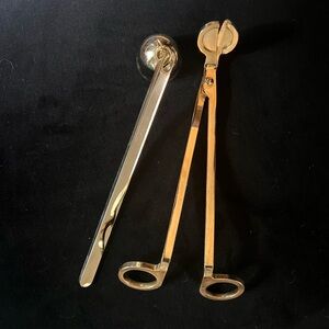 Gold or Matte Black Candle Snuffer and Wick Trimmer Set